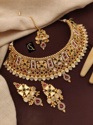 Antique Rajwadi Mina Choker